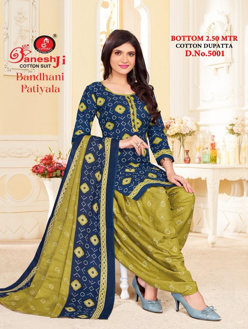 Bandhani Vol 5 By Ganeshji Patiyala Cotton Dress Material Wholesale Market in Surat
